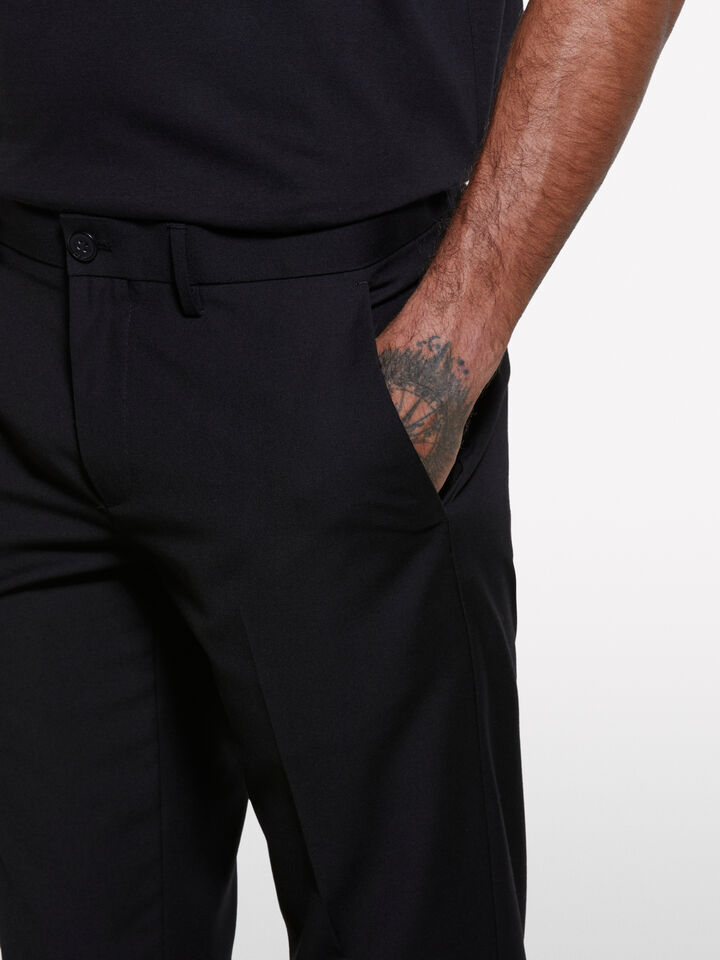 Black tailored trousers - men's slim fit trousers - Black | Sisley image number 4